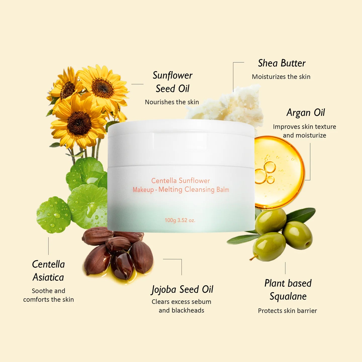 HARUHARU WONDER - Centella Sunflower Makeup-Melting Cleansing Balm 100g