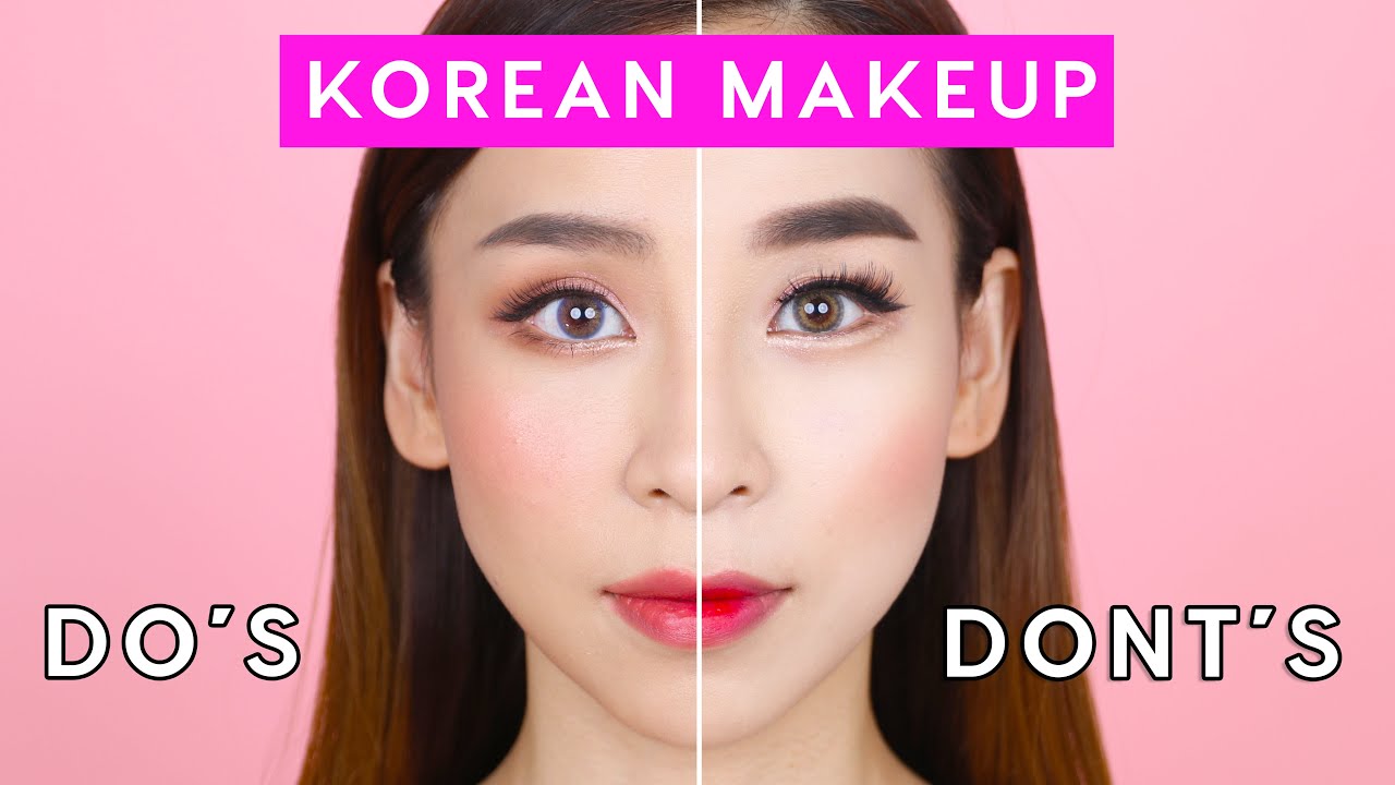 Korean makeup look with radiant skin and softly defined eyes and lips