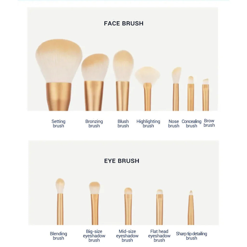 AMORTALS - Set Pennelli Make-up 12 pezzi