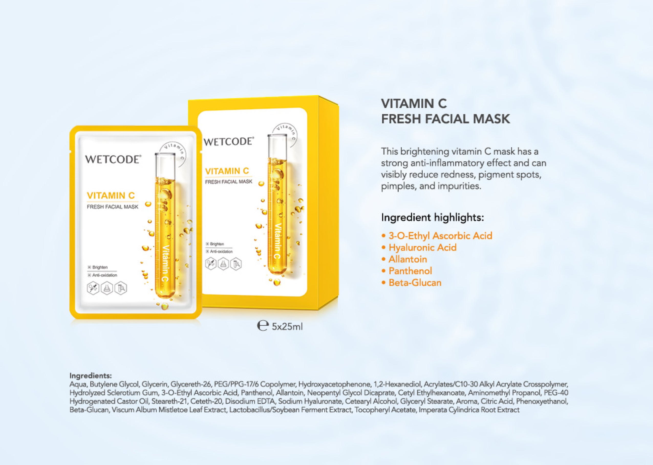 WETCODE VITAMINC FRESH FACIAL MASK 1PZ