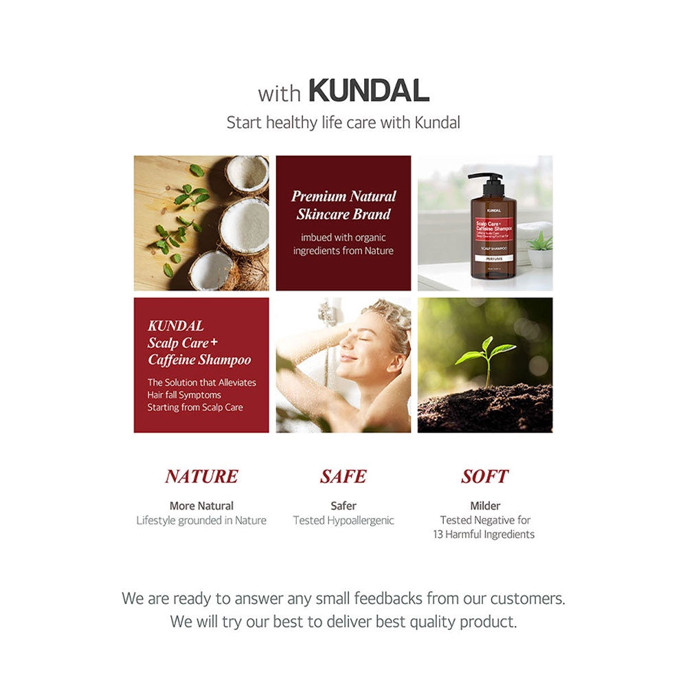 KUNDAL - Natural Caffeine Hair Care Caffeine Hair Loss Relief Shampoo 500ml