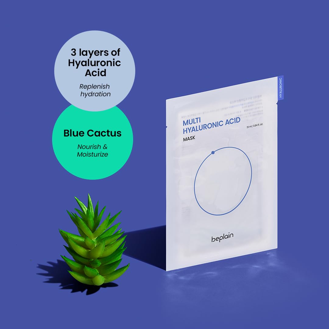 Hyaluronic acid layers and blue cactus extract to nourish and moisturise