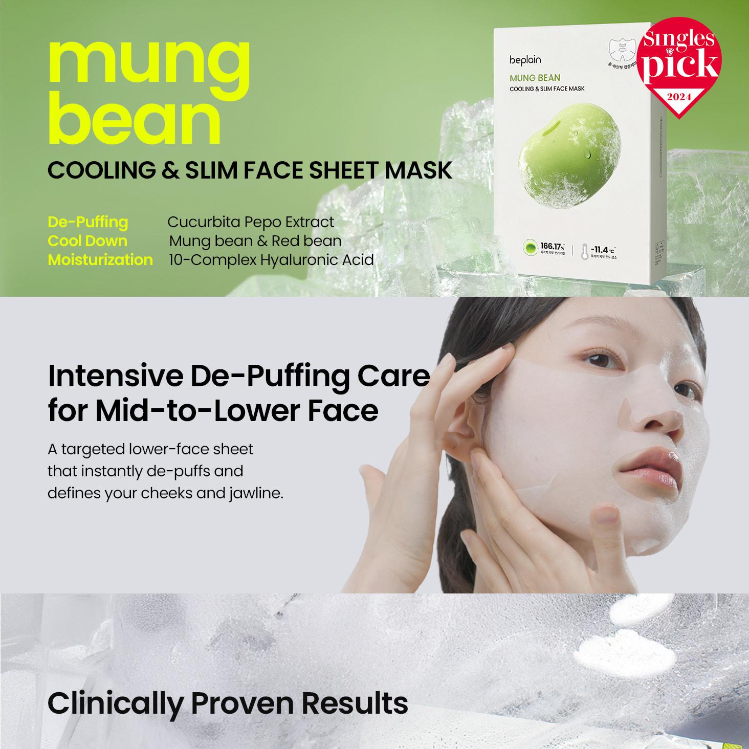 BEPLAIN MUNG BEAN COOLING & SLIM FACE MASK