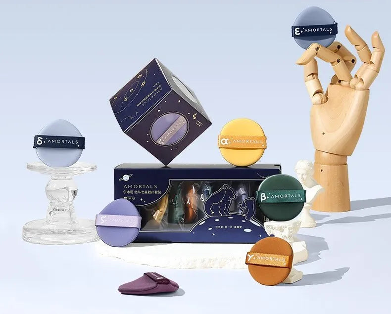 AMORTALS – Set di 7 Spugnette per fondotinta Collezione Grande Carro