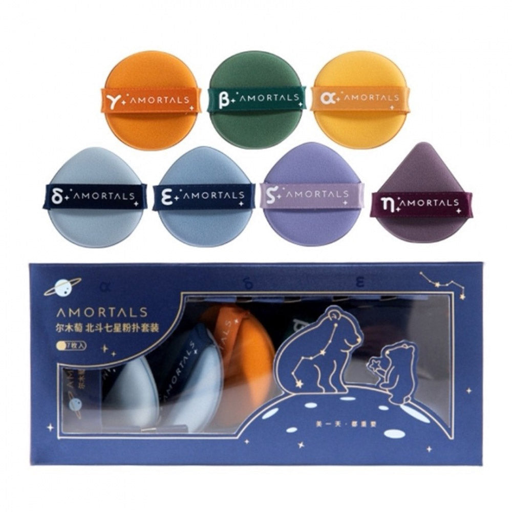 AMORTALS – Set di 7 Spugnette per fondotinta Collezione Grande Carro