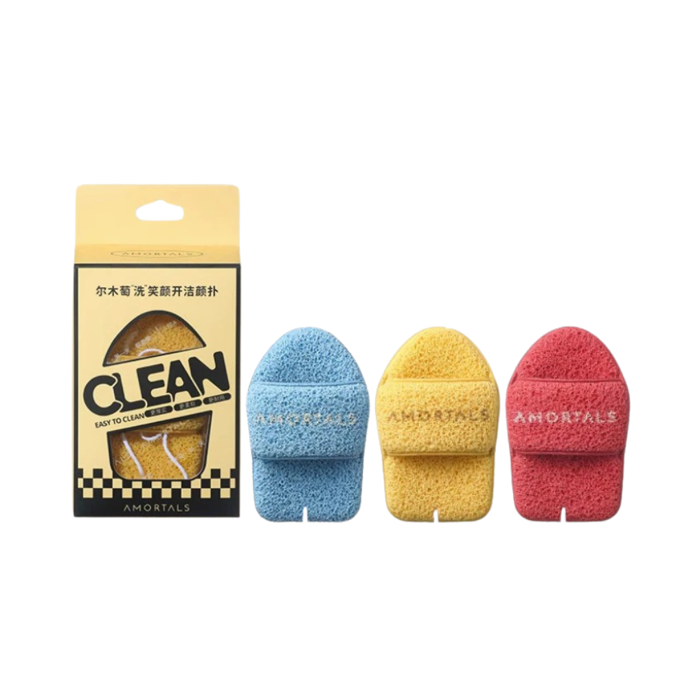 AMORTALS – Wash &amp; Smile Clean Face Pads Small Slippers 3pz