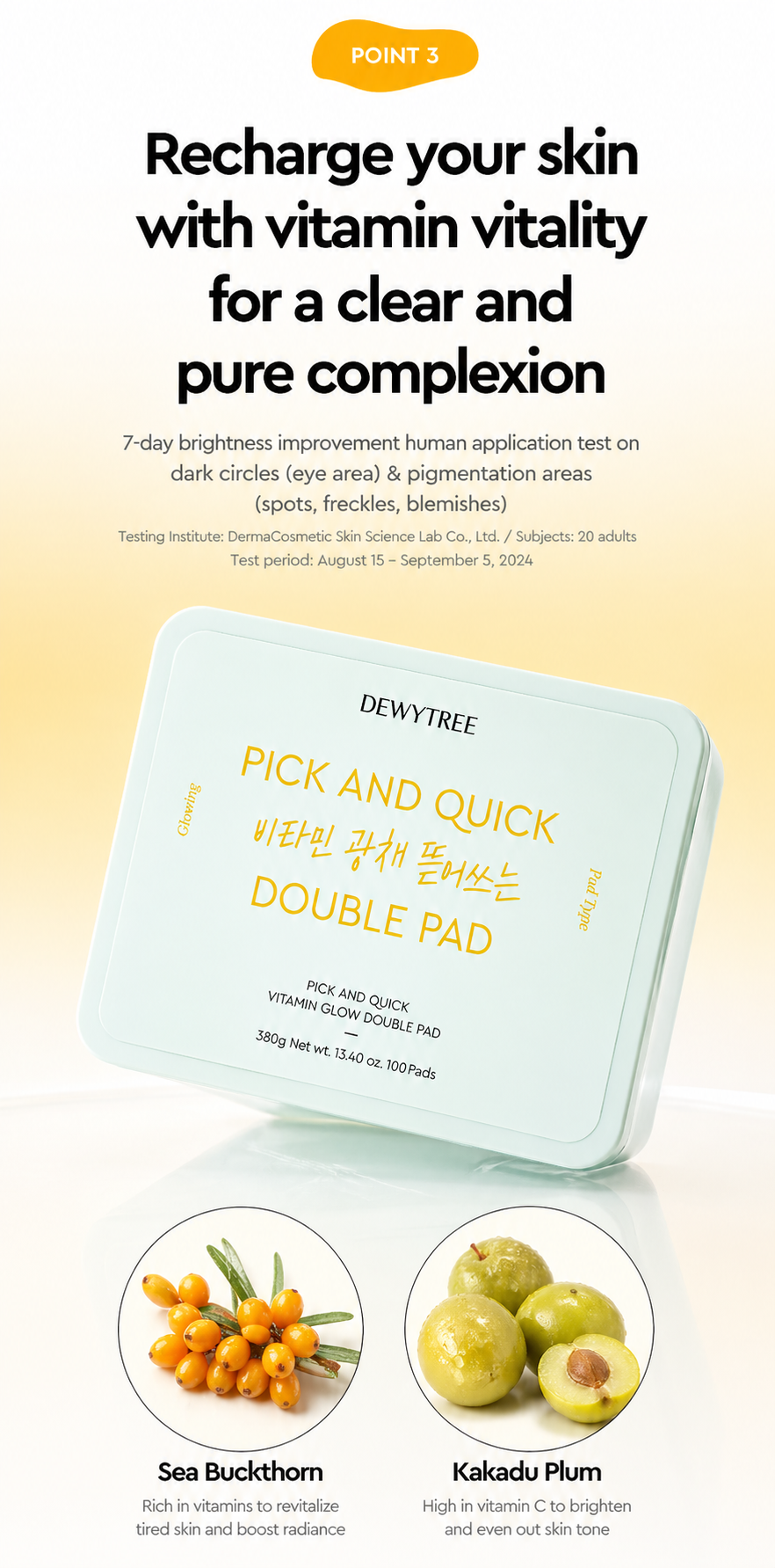 Dewytree Pick and Quick Vitamin Glow Double Pad (100 pads)