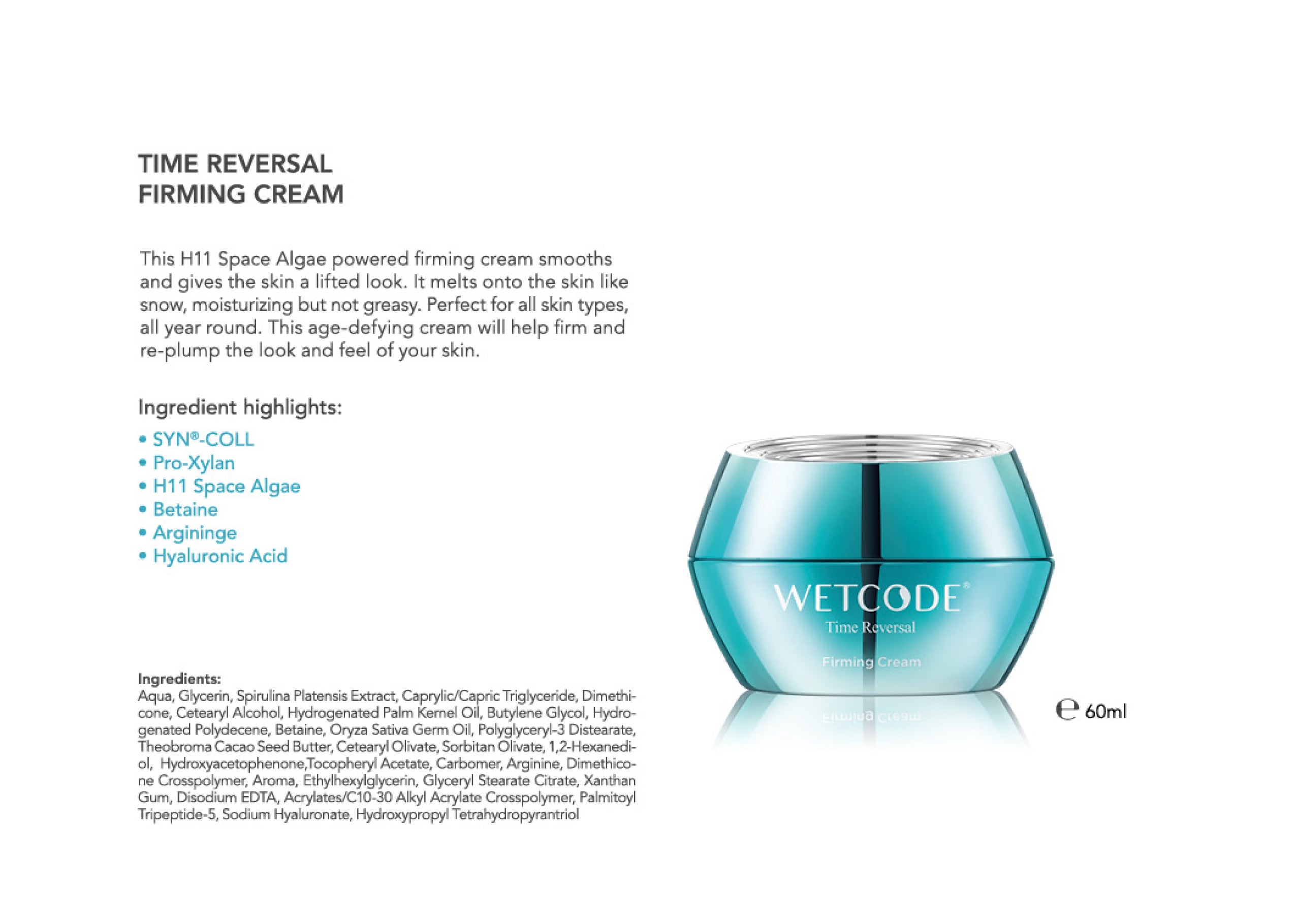 WETCODE TIME REVERSAL FIRMING CREAM