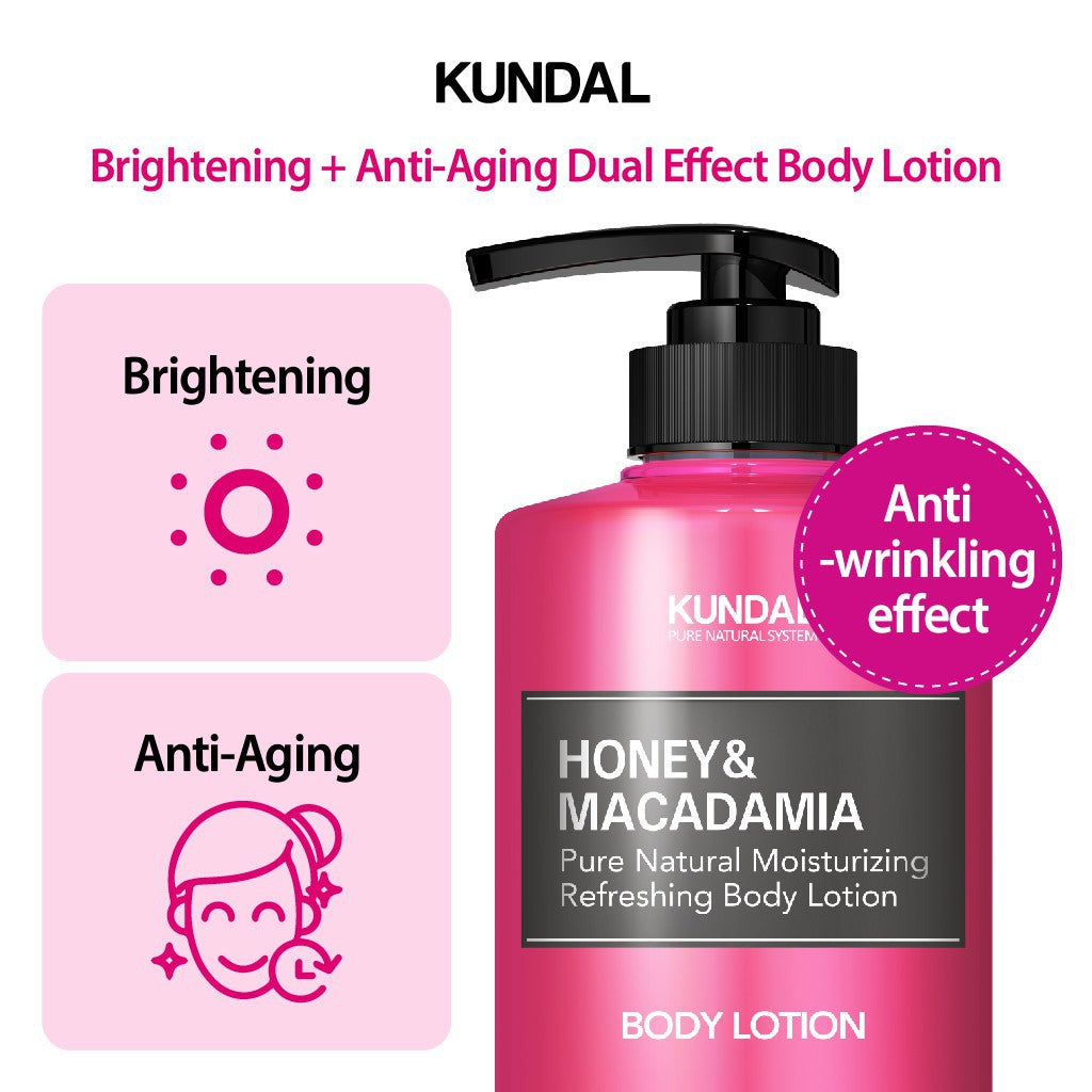 KUNDAL - Honey & Macadamia Pure Natural Moisturizing Refreshing Body Lotion 500ml