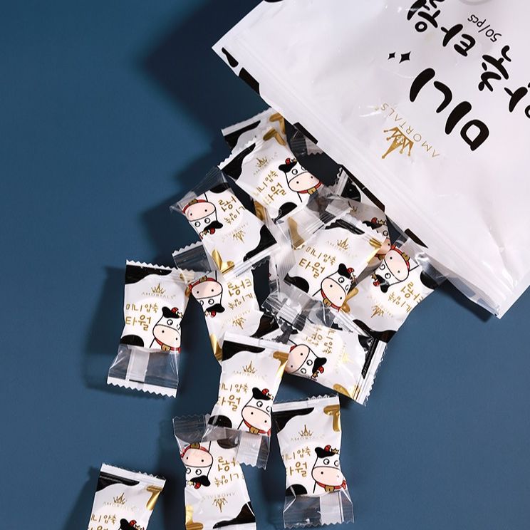 AMORTALS - Compressed Face Towel 50pcs 22x22cm