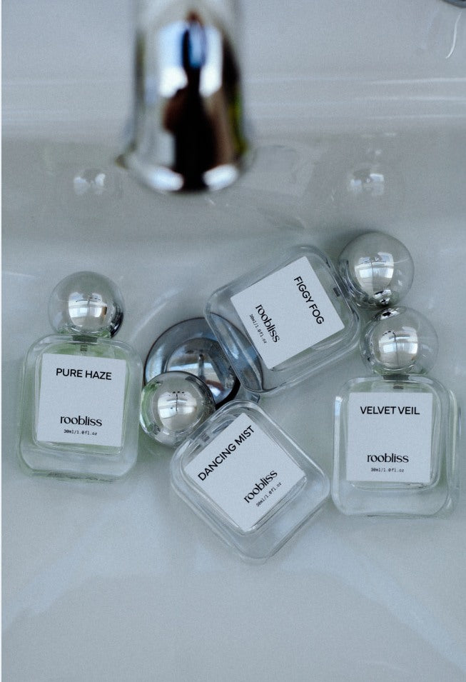 roobliss Hair Perfume four fragrances flatlay