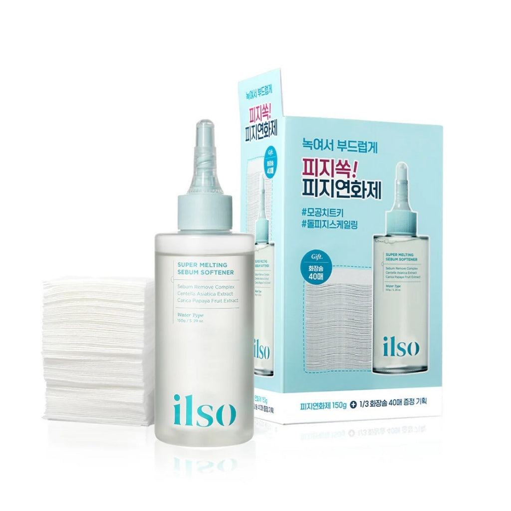 ILSO - Super Melting Sebum Softener 150ml + 40 dischetti di cotone