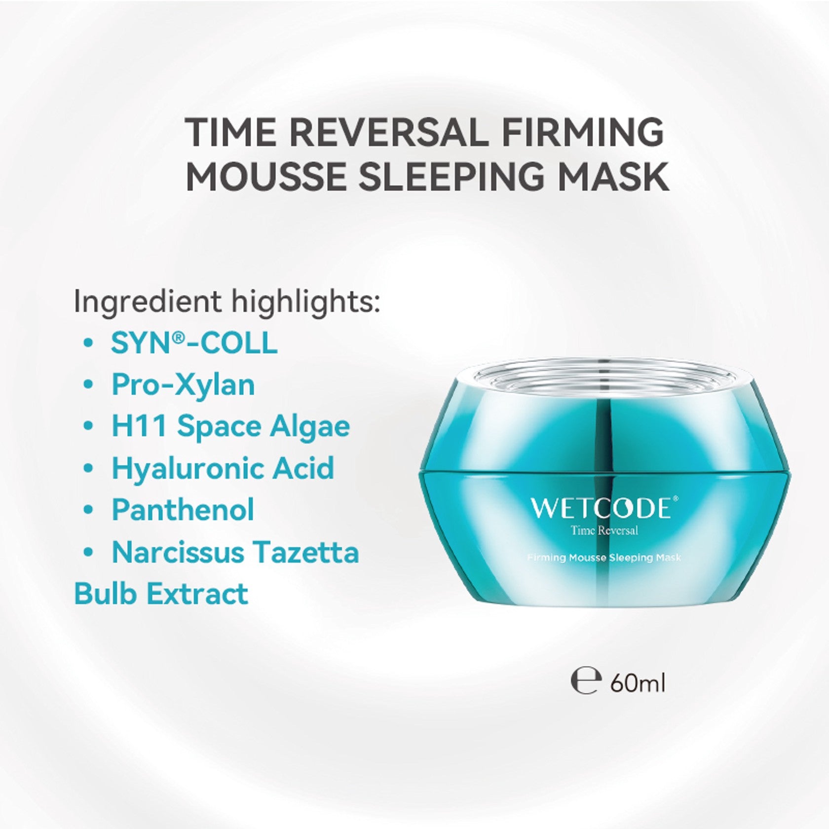 WETCODE TIME REVERSAL FIRMING MOUSSE SLEEPING MASK